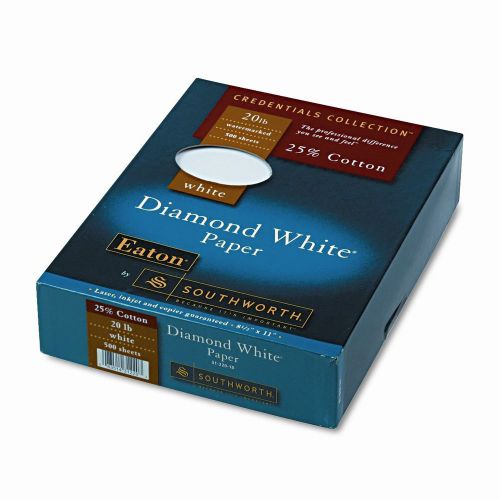Southworth Company 25% Cotton Diamond White Business Paper, 20 Lbs., 500/Box