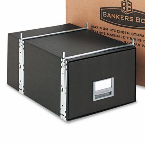 Bankers StaxOnSteel Storage Box Drawer, Steel Frame, Black, 6/Carton (FEL00512)