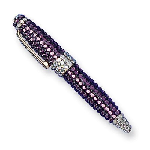 New Purple Ball-point Pen Office Accessory Made with Swarovski® Crystals