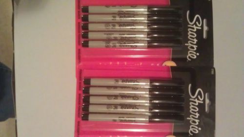 New 2 sets of Sharpie 37665 black Ultra Fine Point Permanent Markers 5 in set