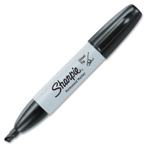 Sharpie Chisel Tip Markers - Chisel Marker Point Style - Black Ink (SAN38201)