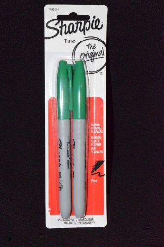 2 New KELLY GREEN Original Sharpie Permanent Marker FINE POINT 1765444 Art Craft