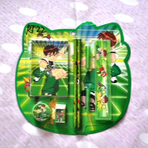 Kid cartoon Stationery Set Cute drawing Pencils ruler Eraser scissor Notebook 22