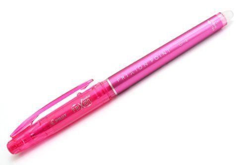 Pilot frixion point 04 gel ink pen - 0.4 mm - pink for sale