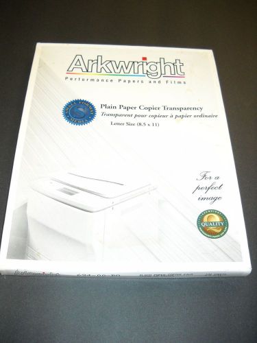 Arkwright 100 Plain Copier Transparency Film Clear No Stripe 694-00-BA 8.5x11 in