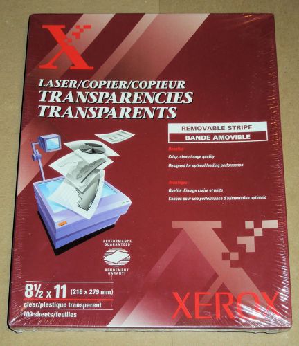 (1) &#034;NEW&#034; SEALED BOX XEROX LASER COPIER TRANSPARENCIES 100 COUNT #3R3108