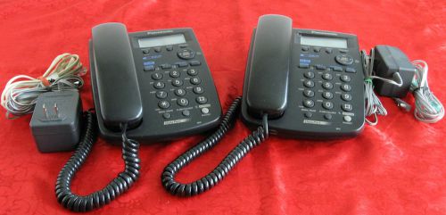Lot of 2 Panasonic KX-TSC14B 2-Line Integrated Phones, Call Waiting &amp; Caller ID