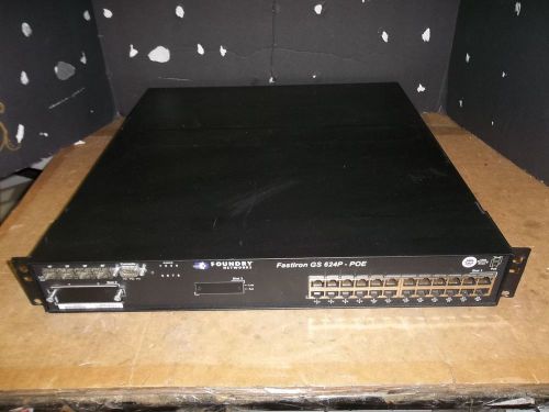 Foundry FastIron FGS624P GS 624P 24-port Switch 4-port SFP Dual Power Supply