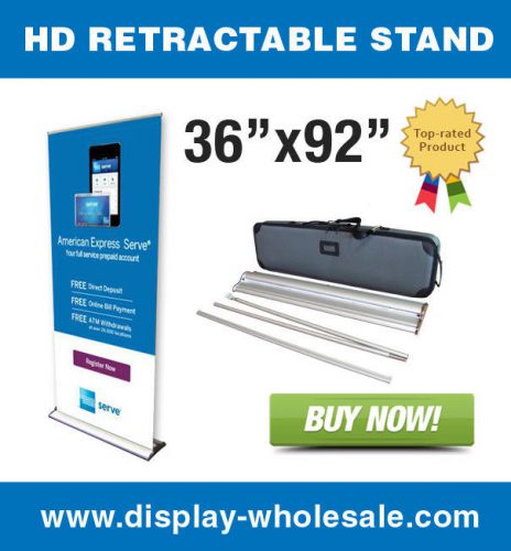 Signworld hd retractable banner stand 36&#034; for sale