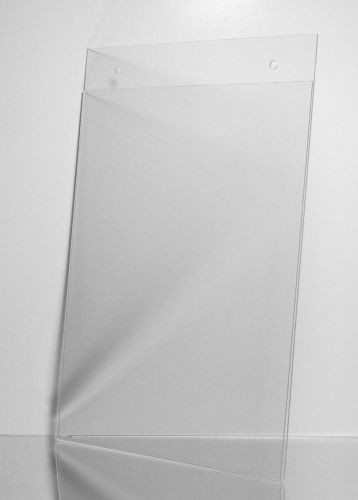 (10)  acrylic sign holder-vertical 8.5&#034; x 11&#034;wall mount for sale
