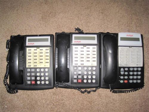 LOT 3 AVAYA LUCENT 7311H14G &amp; 18D-0003 TELEPHONES PHONES - BLACK