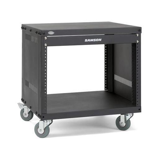Samson srk8 8-space rack stand with casters #sasrk8 for sale