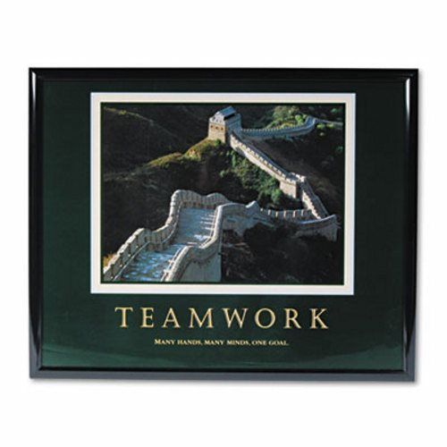 &#034;Teamwork/Great Wall Of China&#034; Framed Motivational Print, 30 x 24 (AVT78025)