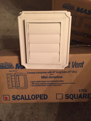 New Mid America Scalloped Master Exhaust Vents color 116 Champagne Box of 4
