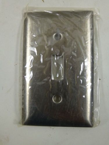 Ss1 hubbell 302/304 stainless steel 1 gang toggle switch wall plate (box of 10) for sale
