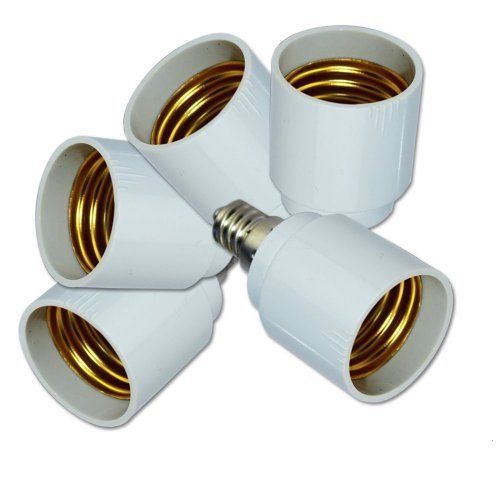 Zitrades(tm) 5pcs/pack e12 to e26 / e27 adapter - converts chandelier socket new for sale