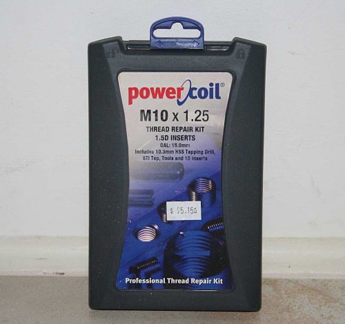 Thread repair insert kit. M10 x 1.25 &#034;Powercoil&#034; (Helicoil). $19 after buy-back*