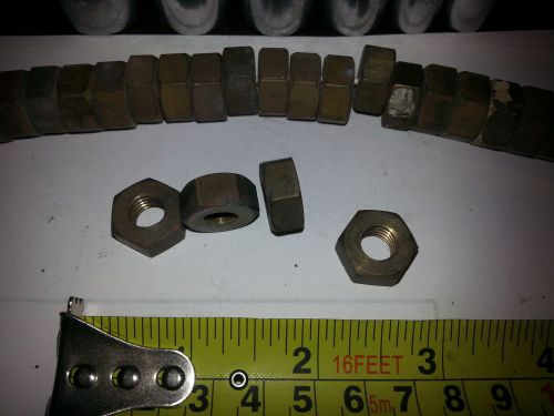old vintage Hex Nut Solid Brass 3/8 THREAD 15 pc great for restoring old things.