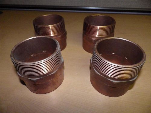 Vintage EPC Large Copper Fittings NOS 3 3/8&#034; Lot of 4 MJ126