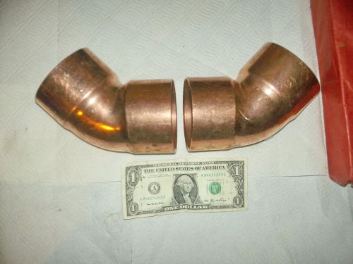3 inch copper 45 degree elbows (lot of 2 fittings)