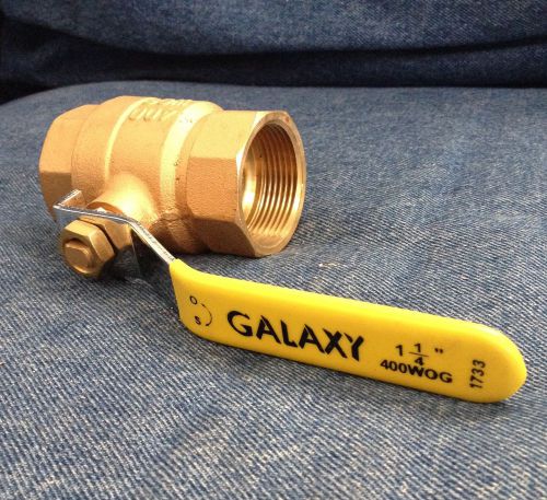 1-1/4&#034; brass ball valve threaded ends 400 wog for sale