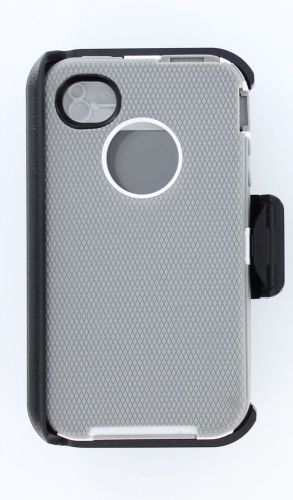 NEW Defender Phone Case Cover w Holster Clips Apple iPhone 4S water-resistant