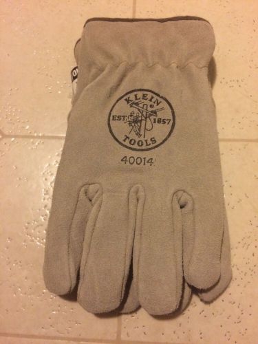 NEW KLEIN TOOLS 40014 COWHIDE DRIVERS GLOVES SMALL