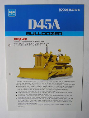 KOMATSU D45A Bulldozer Brochure Japan
