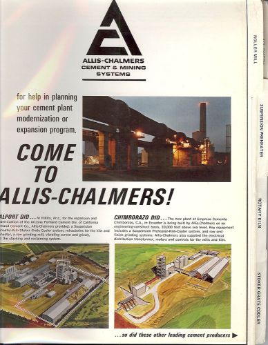 Equipment Brochure - Allis Chalmers - Cement Plant Design Photo etc BIG  (E1645)
