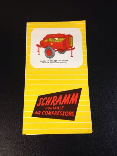 Vintage Schramm Portable Air Compressors Advertising Ad Brochure West Chester PA