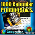 1000 Calendar Printing 12&#034;x12&#034; on 100LB Gloss Book