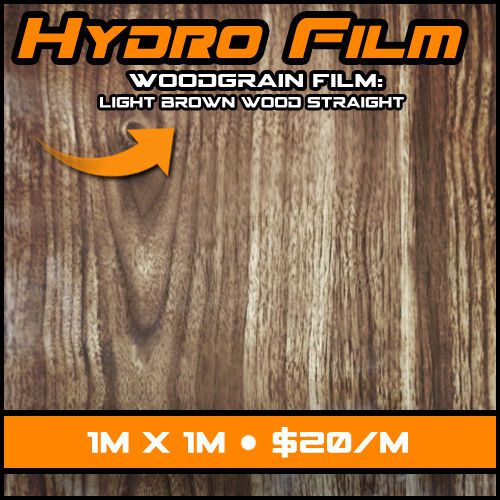 Hydrographic Water Transfer Printing Film - L Brown Straight Grain w/ White Base