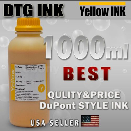 1000mL YELLOW INK DTG VIPER DUPONT STYLE TEXTILE INK DIRECT TO GARMENT PRINTERS