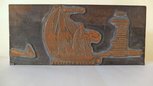 Griffith Rubber Mills Printing Plate, Sea Hawk, Rubber Coaster Advertisement