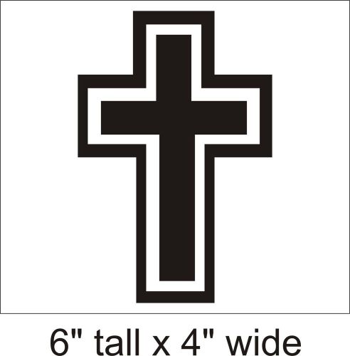 Cross Symbol Silhouette Decal Vinyl Car i Pad Laptop Window Wall Sticker-FA39