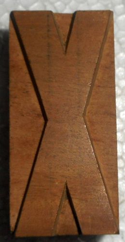 Vintage Letterpress Letter&#034;X&#034;Wood Type Printers Block typography Collection.B625