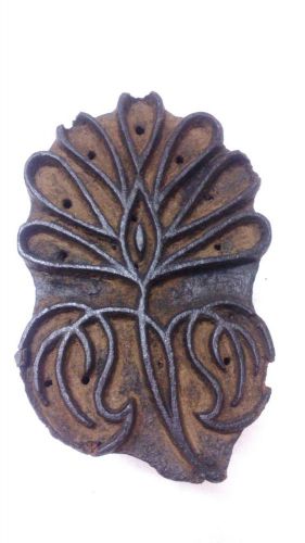 Vintage big size inlay hand carved pretty flower textile printing block/stamp for sale