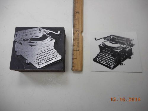 Letterpress Printing Printers Block, Underwood Typewriter