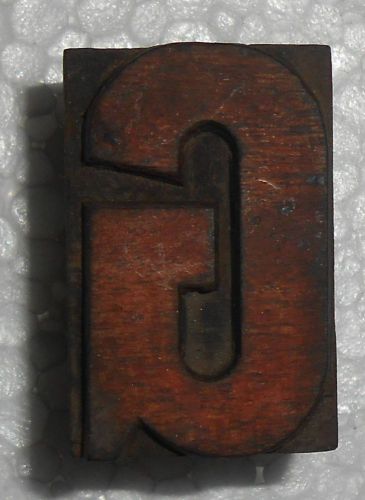 Vintage Letterpres Letter&#034;G&#034; Wood Type Printers Block Typography Collection m517