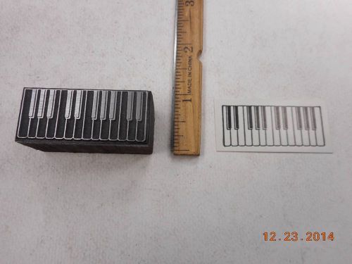 Printing Letterpress Printers Block, Musical Piano Keys