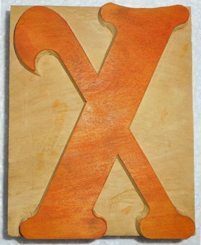 Letterpress Letter &#034;X&#034; Wood Type Printers Block Typography Collection.B963