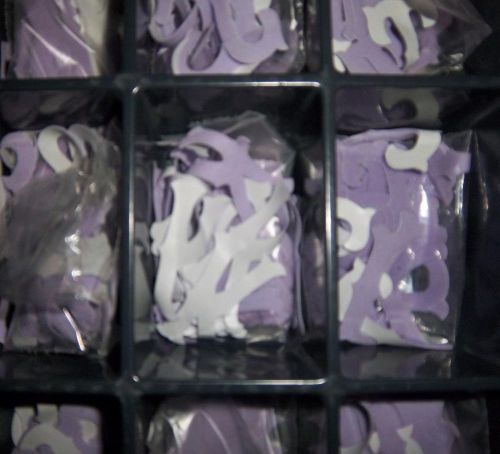 Heat press die cut 2&#034; lavender 845 letter kit tiffany flock style transfers for sale