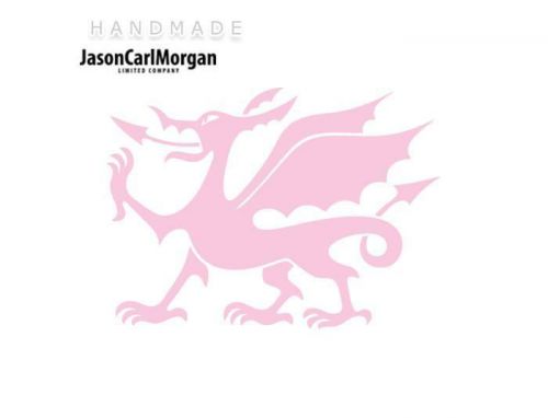 JCM® Iron On Applique Decal, Welsh Dragon Soft Pink
