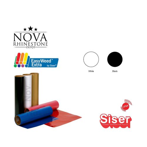 NEW Siser EASYWEED EXTRA Heat Transfer Vinyl 15&#034;X 12&#034; Choose from 2 COLORS