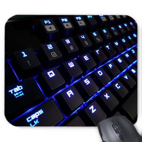 Keyboard Blue Neon Mouse Pad Mat Mousepad Hot Gift