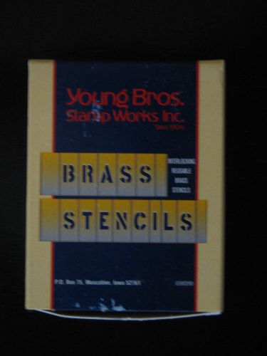 1&#034; Young Bros.. BRASS FIGURE SET INTERLOCKING 15PC STENCILS