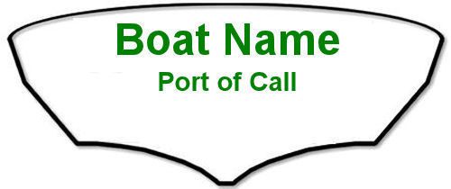 Transom Lettering Boat Name &amp; Port of Call Vinly Ariel