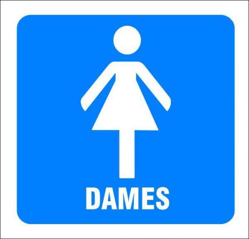 UN AUTOCOLLANT LUSTRE, TOILETTES POUR DAMES