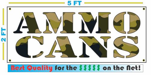 Full Color AMMO CANS Banner Sign NEW Larger Size 4 camo Camoflage