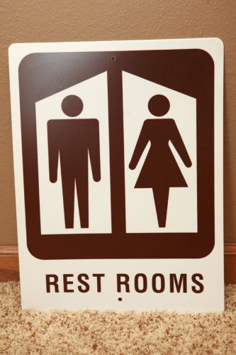 UNISEX MEN/ WOMEN BATHROOM SIGN FOR HOME, BUSINESS NEW NEVER USED